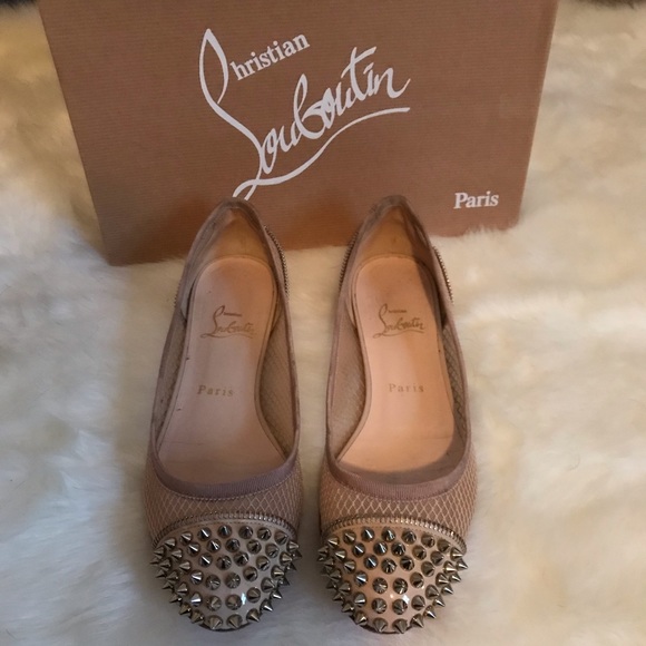 Christian Louboutin Shoes - Christian Louboutin 8.5 Spiked Flats 💋
